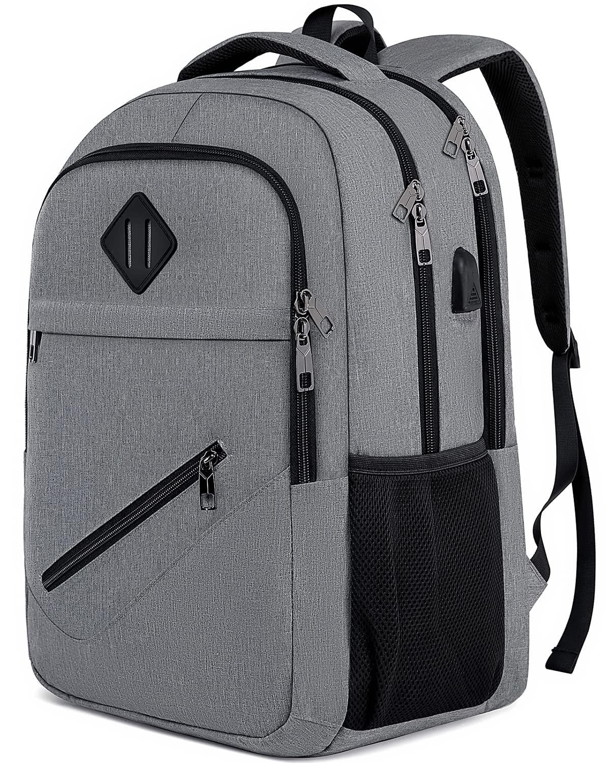 Only-bags.store Sac à dos, sac à dos scolaire imperméable, sacoche pour ordinateur portable avec port de charge USB, sacoche de travail, de voyage et de camping avec pochette antivol  