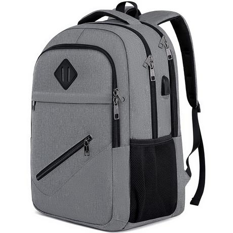 Only-bags.store Sac à dos, sac à dos scolaire imperméable, sacoche pour ordinateur portable avec port de charge USB, sacoche de travail, de voyage et de camping avec pochette antivol  