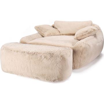 Loveseat Mika crème 156 (2 pièces)