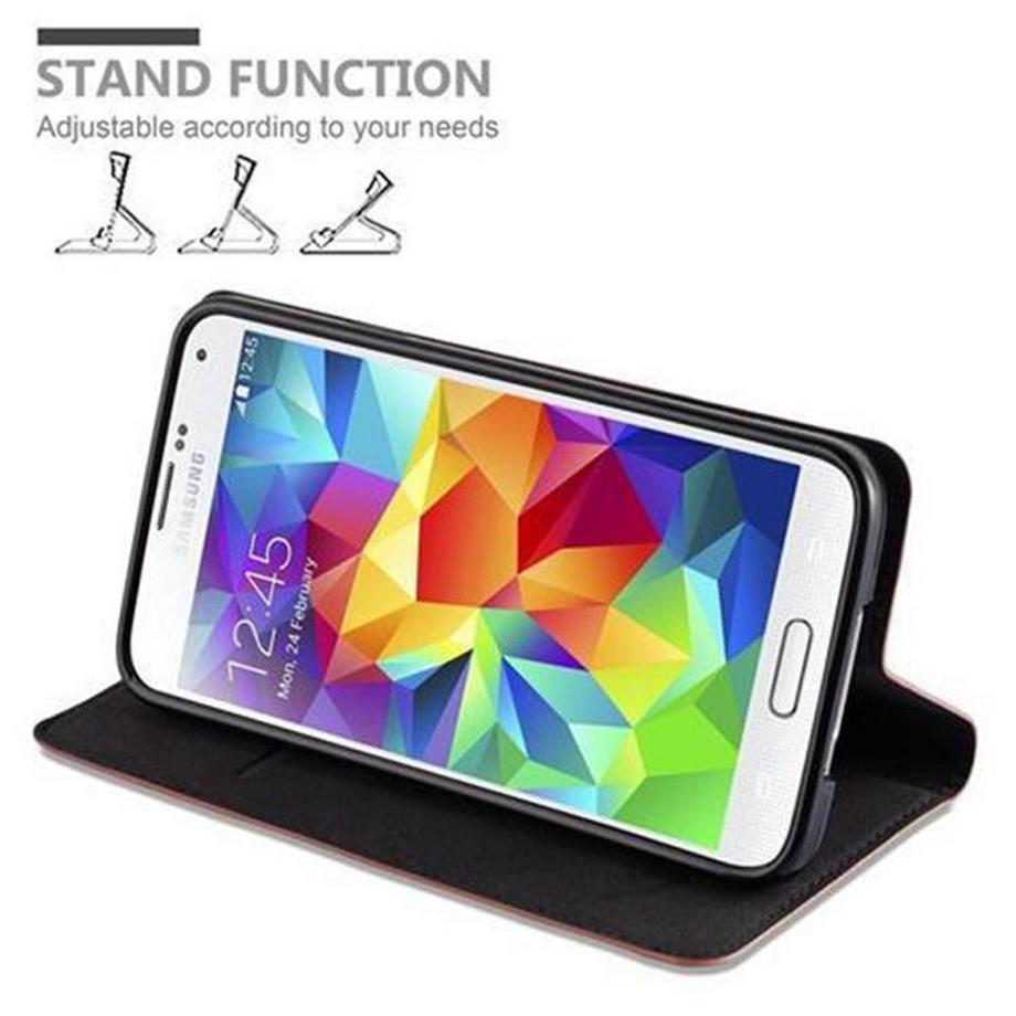 Cadorabo  Housse compatible avec Samsung Galaxy S5 / S5 NEO - Coque de protection avec fermeture magnétique, fonction de support et compartiment pour carte 