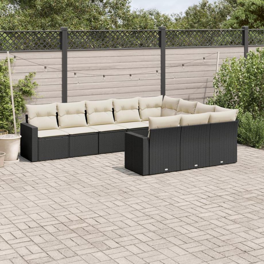 VidaXL Ensemble de canapés de jardin rotin synthétique  