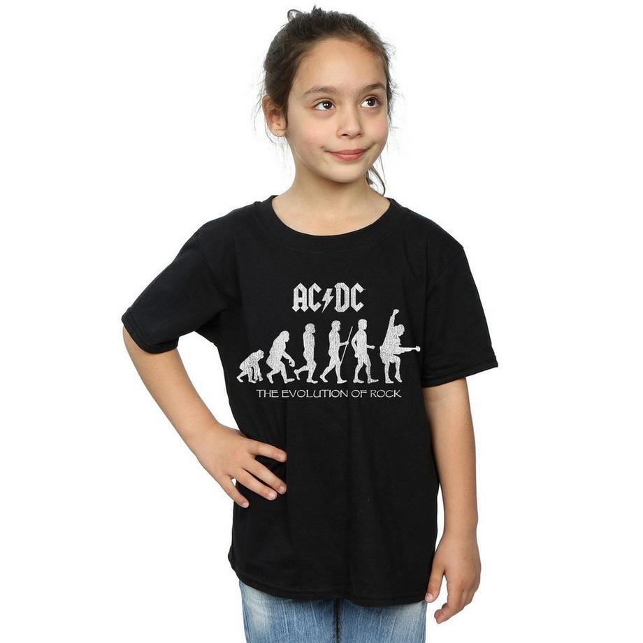 ACDC  Ac/dc The Evolution Of Rock Maglietta Ragazze 