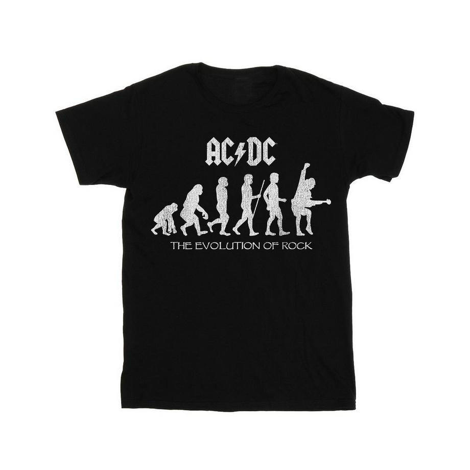 Ac/dc The Evolution Of Rock Maglietta Ragazze