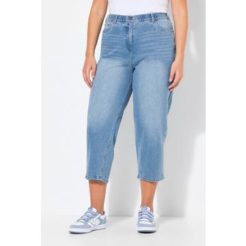 Mom jeans con taglio della gamba conico e cintura comfort