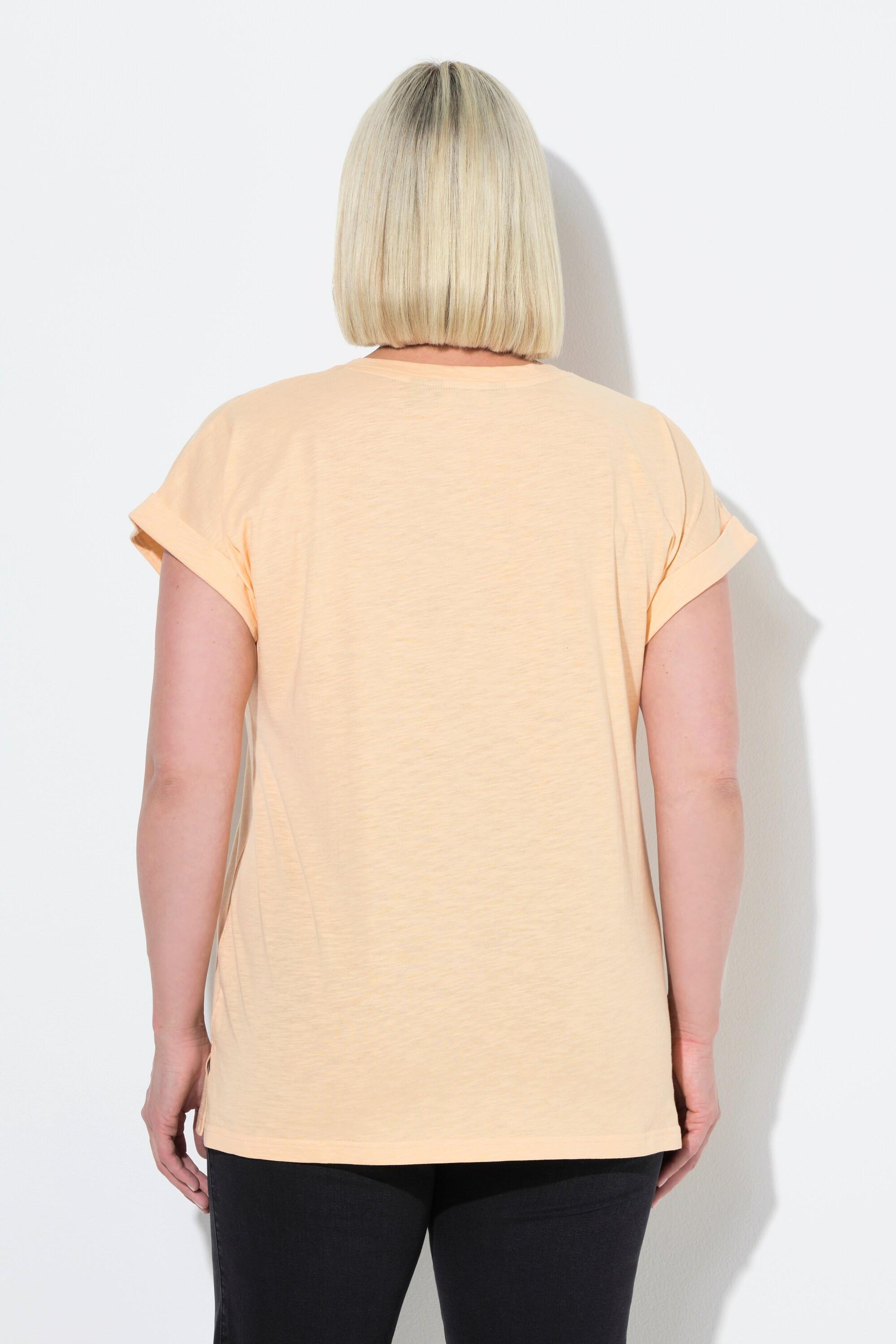 Ulla Popken California Oversize Scollo Rotondo Mezze Maniche T-Shirt  