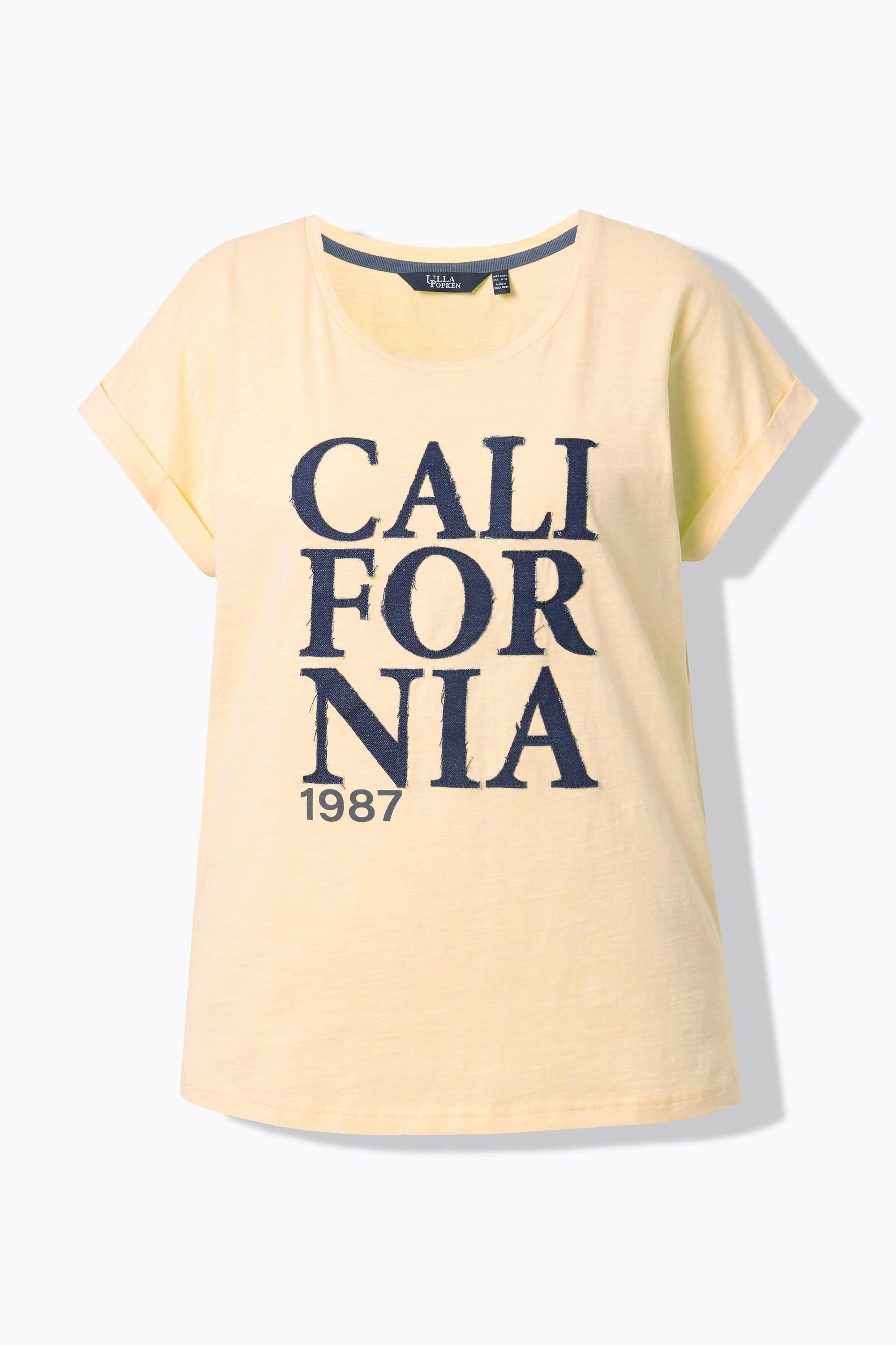 Ulla Popken California Oversize Scollo Rotondo Mezze Maniche T-Shirt  