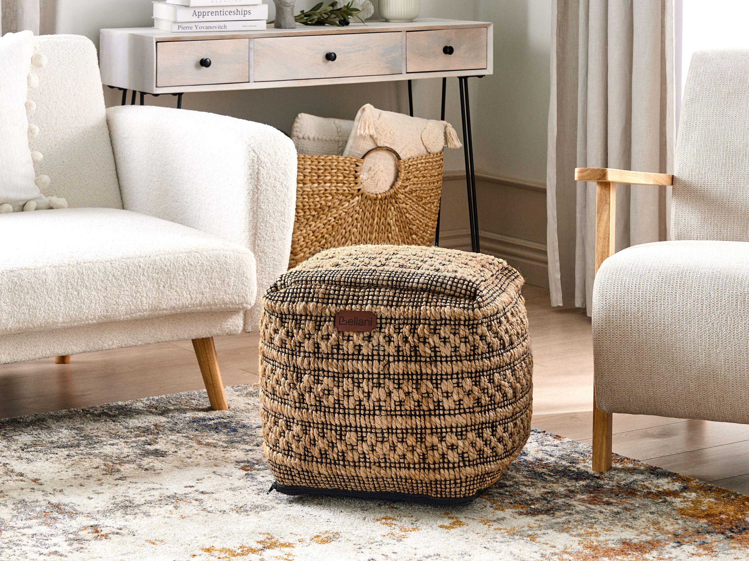 Beliani Pouf en Iuta Boho MABULA  