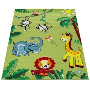 Child tapis court flore jungle animaux