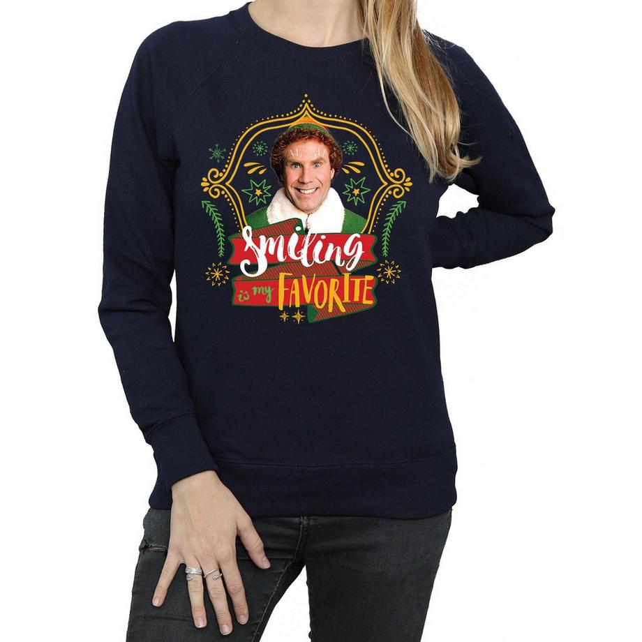 Elf Smiling Is My Favorite Sweatshirt  