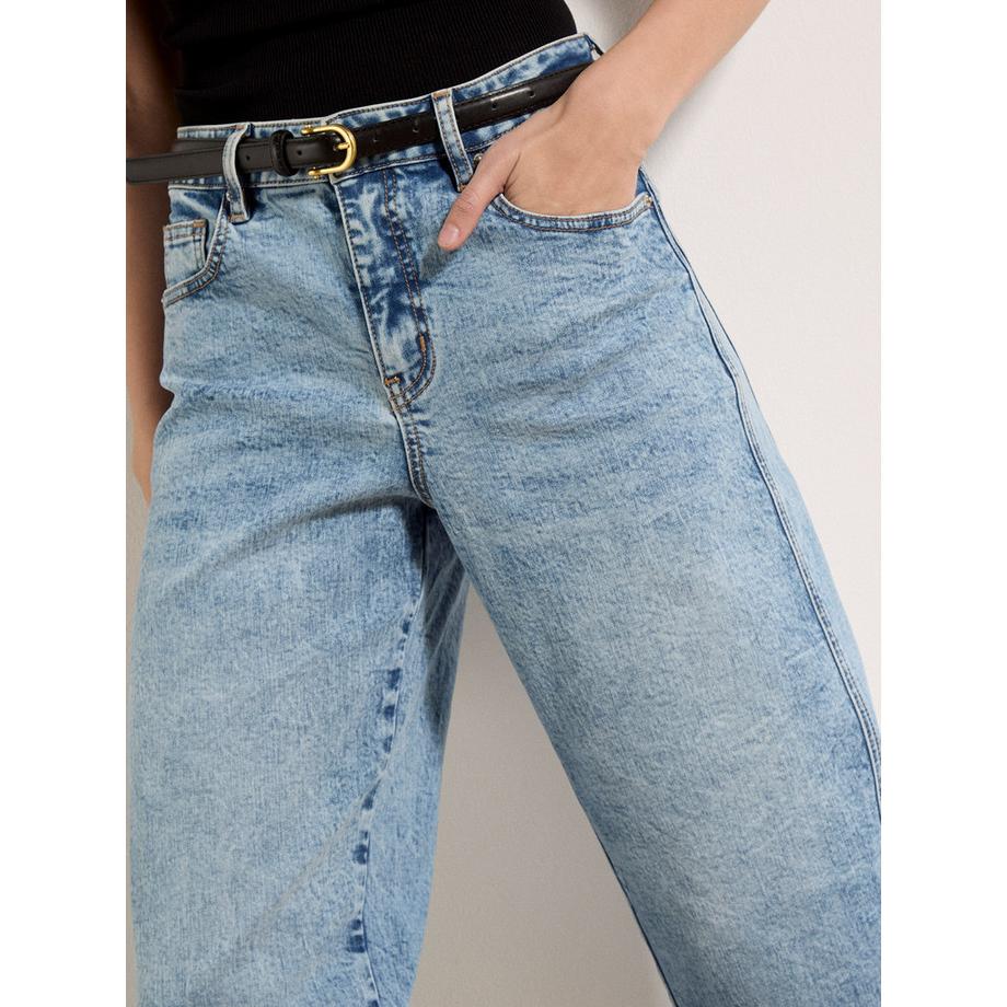APRICOT Mei Jean Barrel Délavé Clair  