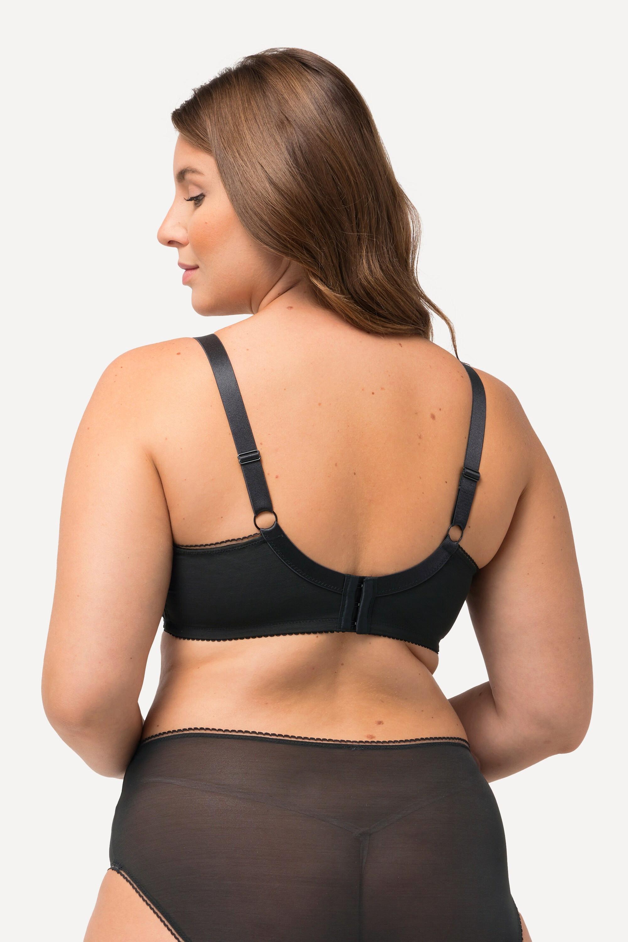 Ulla Popken Culotte midi mesh dentelle florale  