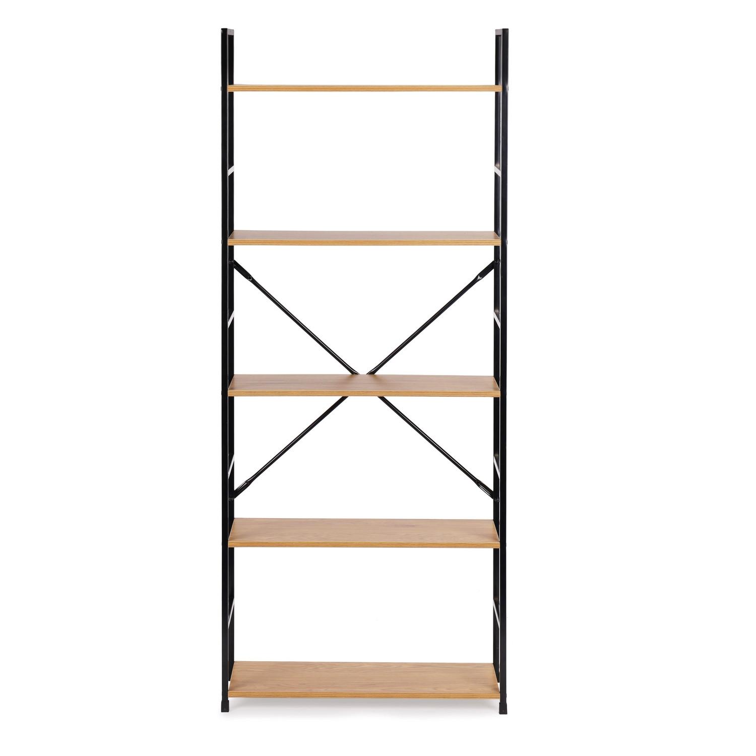 Northio Libreria moderna ampia in legno LOFT 5 ripiani  