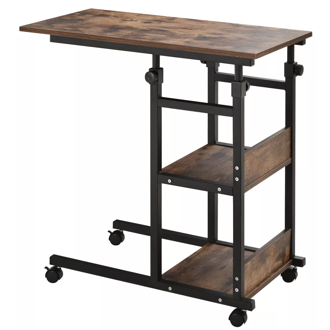 HOMCOM - Table d'appoint, One Size, Brun Moyen