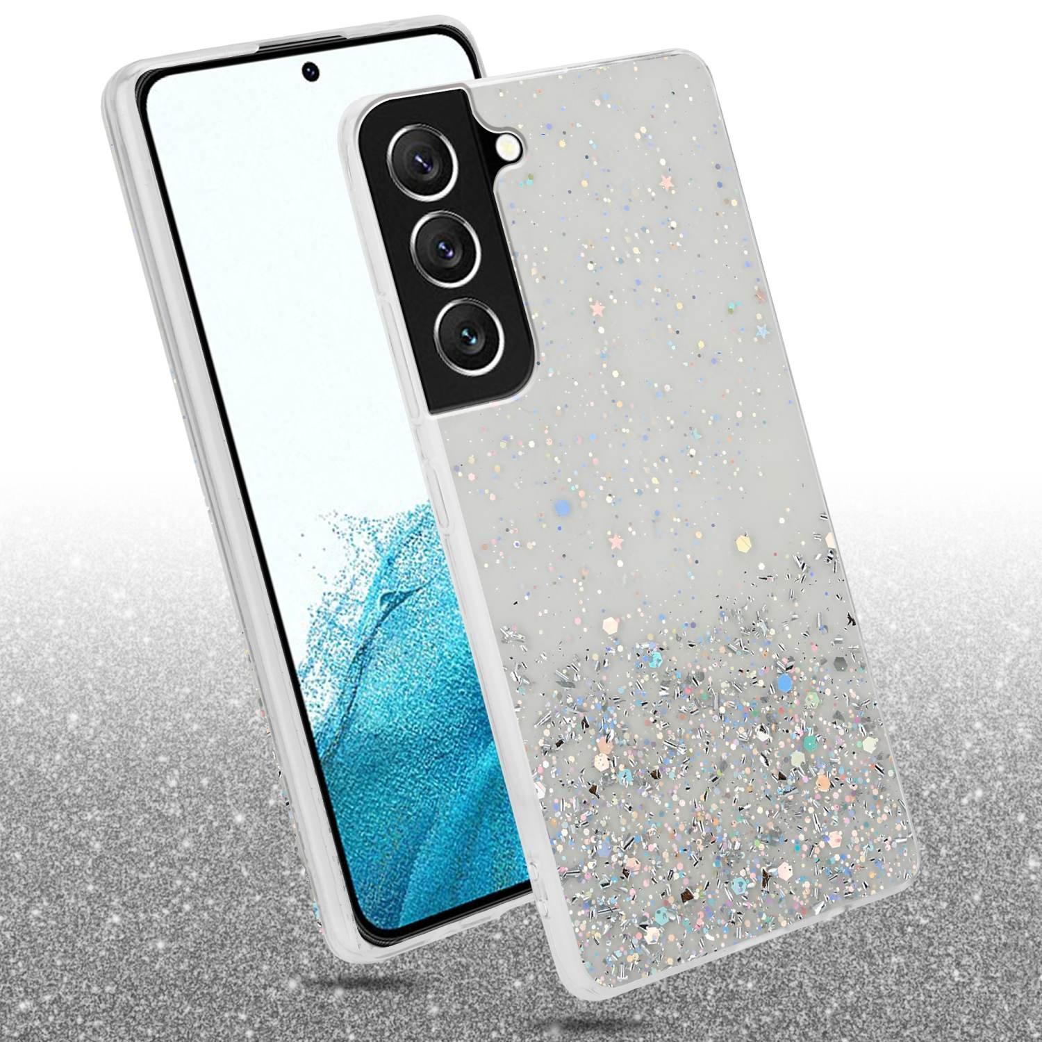 Cadorabo  Hülle für Samsung Galaxy S22 TPU Silikon mit funkelnden Glitter 