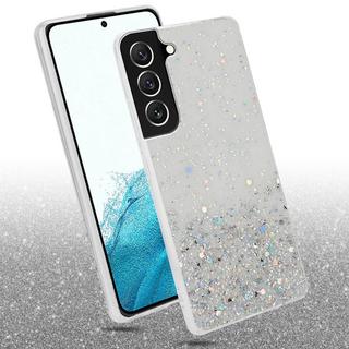 Cadorabo  Housse compatible avec Samsung Galaxy S22 - Coque de protection en silicone TPU flexible avec paillettes scintillantes 