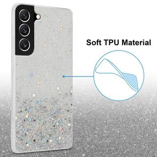 Cadorabo  Housse compatible avec Samsung Galaxy S22 - Coque de protection en silicone TPU flexible avec paillettes scintillantes 