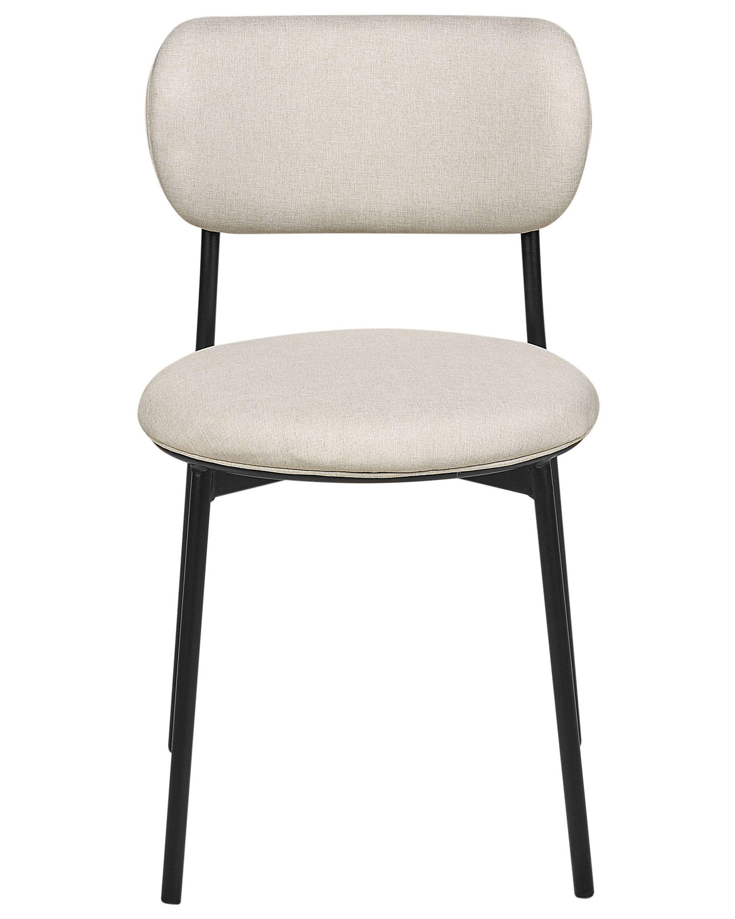 Beliani Esszimmerstuhl 2er Set aus Stoff Modern CASEY  