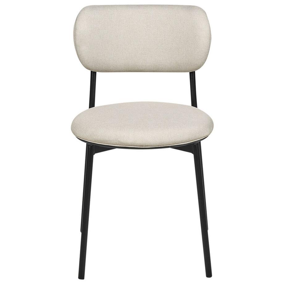 Beliani Esszimmerstuhl 2er Set aus Stoff Modern CASEY  