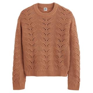 La Redoute Collections  Rundhals-Pullover mit Ajourmuster 