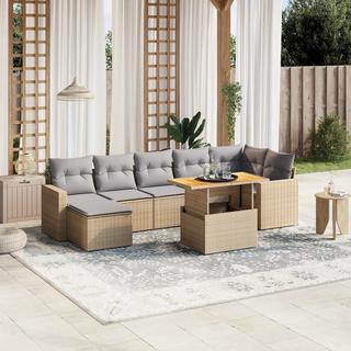 VidaXL set divano da giardino Polirattan  