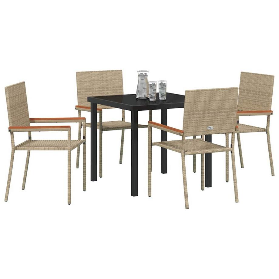 VidaXL Mobilier de jardin poly rattan  