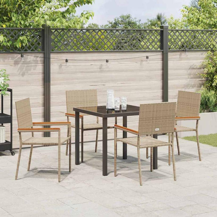 VidaXL Mobilier de jardin poly rattan  