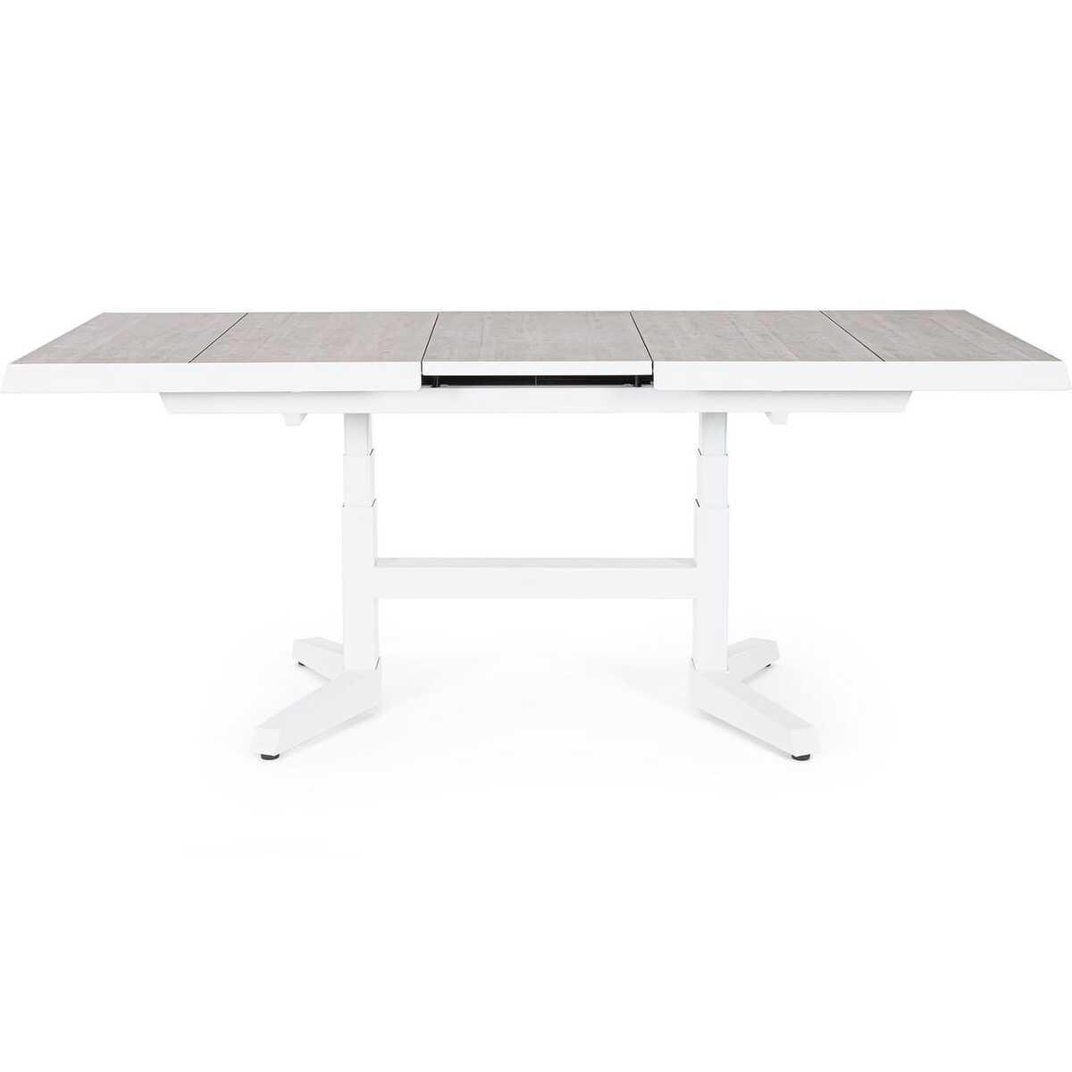 mutoni lifestyle Garten Ausziehtisch Robert höhenverstellbar weiss 143-183x88  