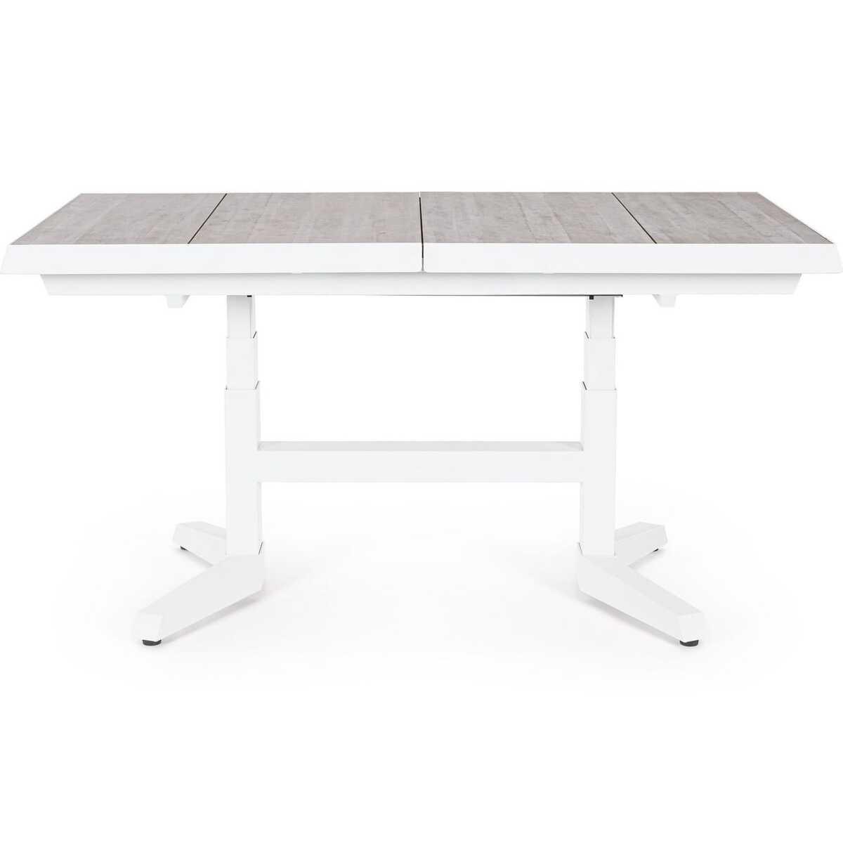 mutoni lifestyle Garten Ausziehtisch Robert höhenverstellbar weiss 143-183x88  