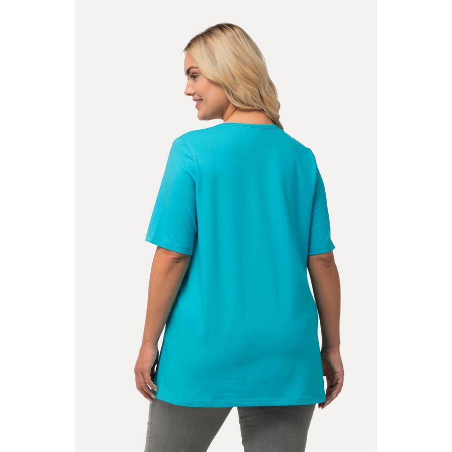 Ulla Popken A-Linie Carree-Ausschnitt Halbarm T-Shirt  