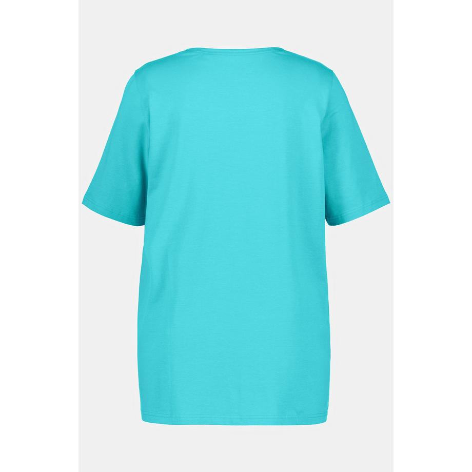 Ulla Popken A-Linie Carree-Ausschnitt Halbarm T-Shirt  