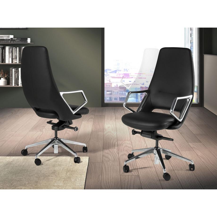 ANGEL CERDA Drehbarer Bürostuhl aus Kunstleder  