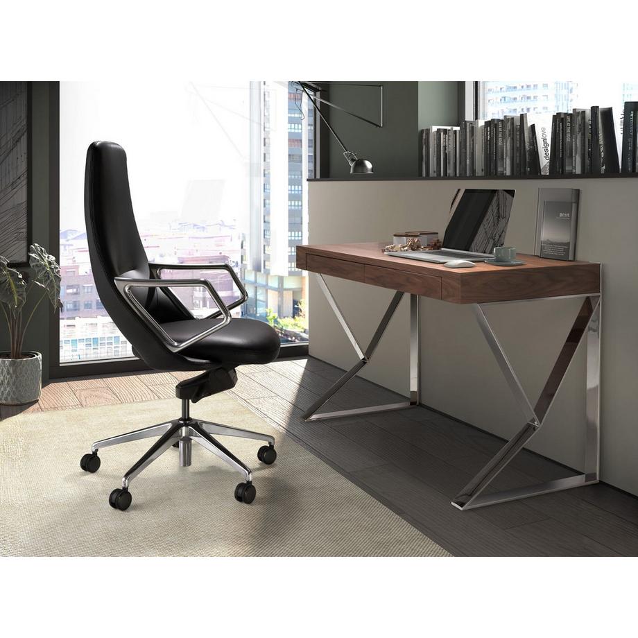 ANGEL CERDA Drehbarer Bürostuhl aus Kunstleder  