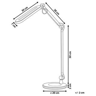 Beliani Lampe de bureau LED en Aluminium Industriel GRUS  