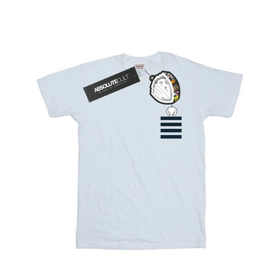 Tweety Pie Striped Faux Pocket TShirt