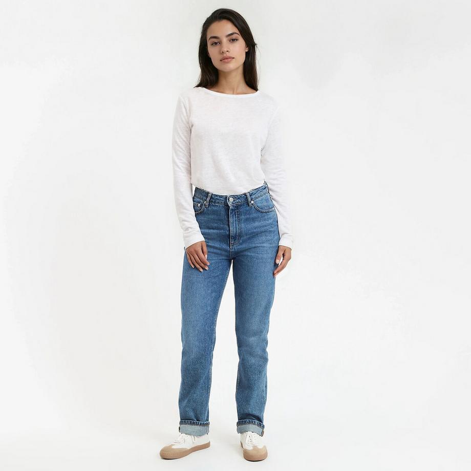 La Redoute Collections Langarm Rundhals T-Shirt  