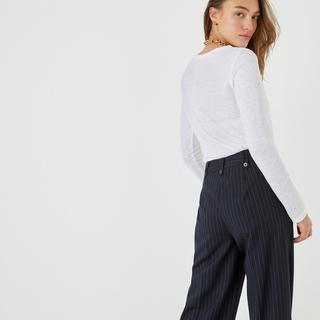 La Redoute Collections Langarm Rundhals T-Shirt  