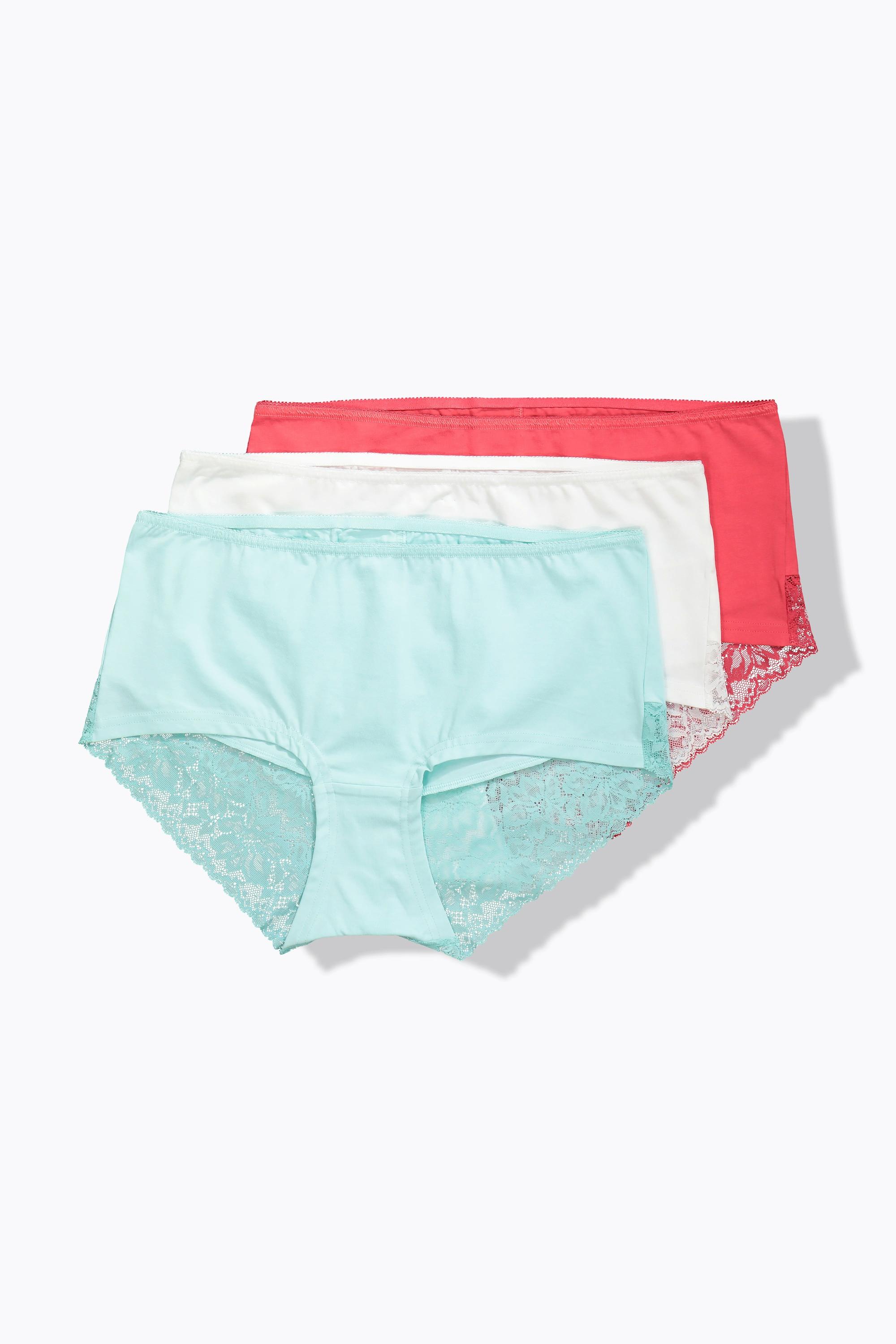 Ulla Popken Slip Hipster Pizzo Confezione da 3  