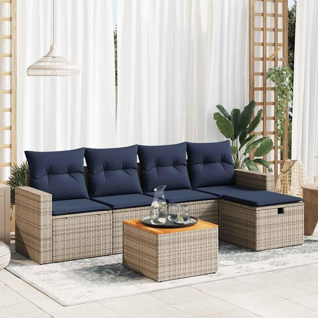 VidaXL Gartensofa set poly-rattan  