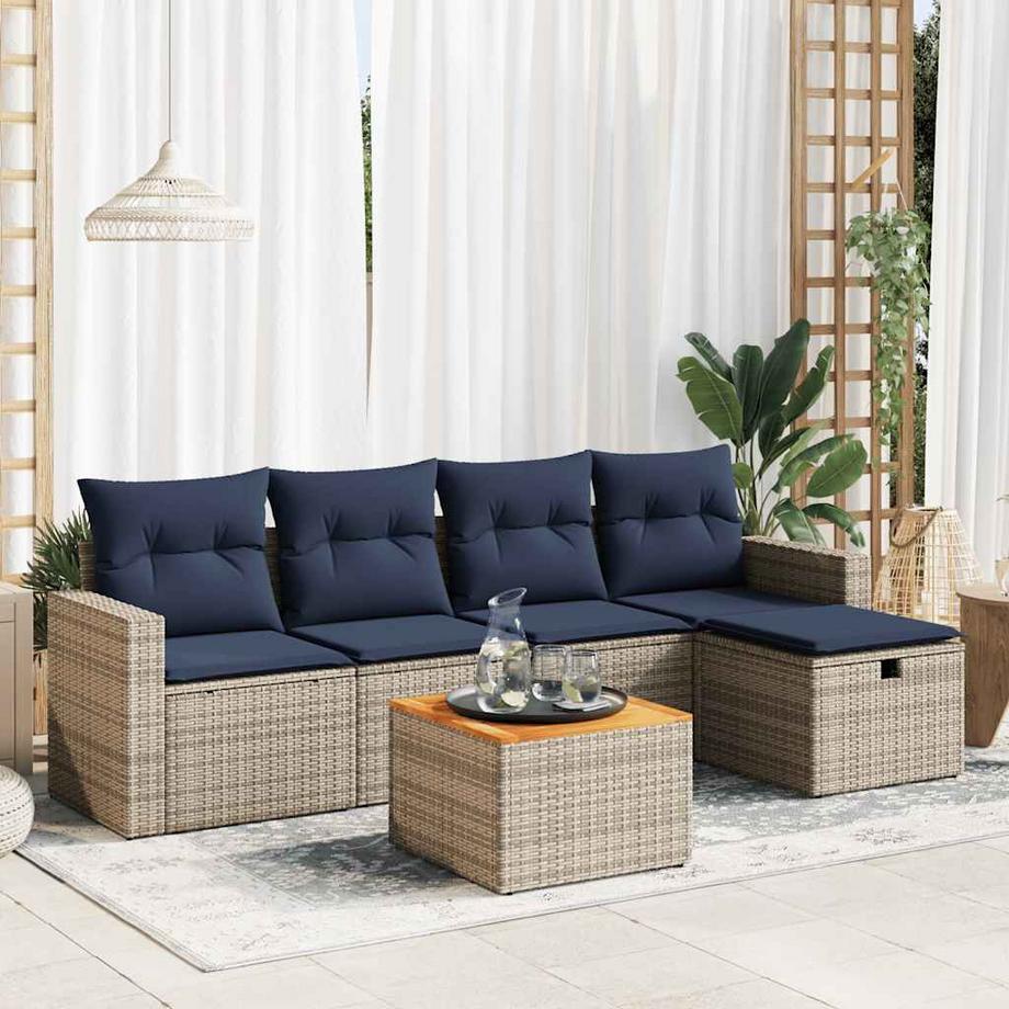 VidaXL Gartensofa set poly-rattan  
