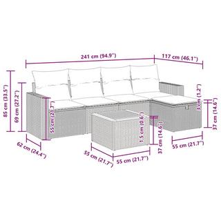 VidaXL Gartensofa set poly-rattan  