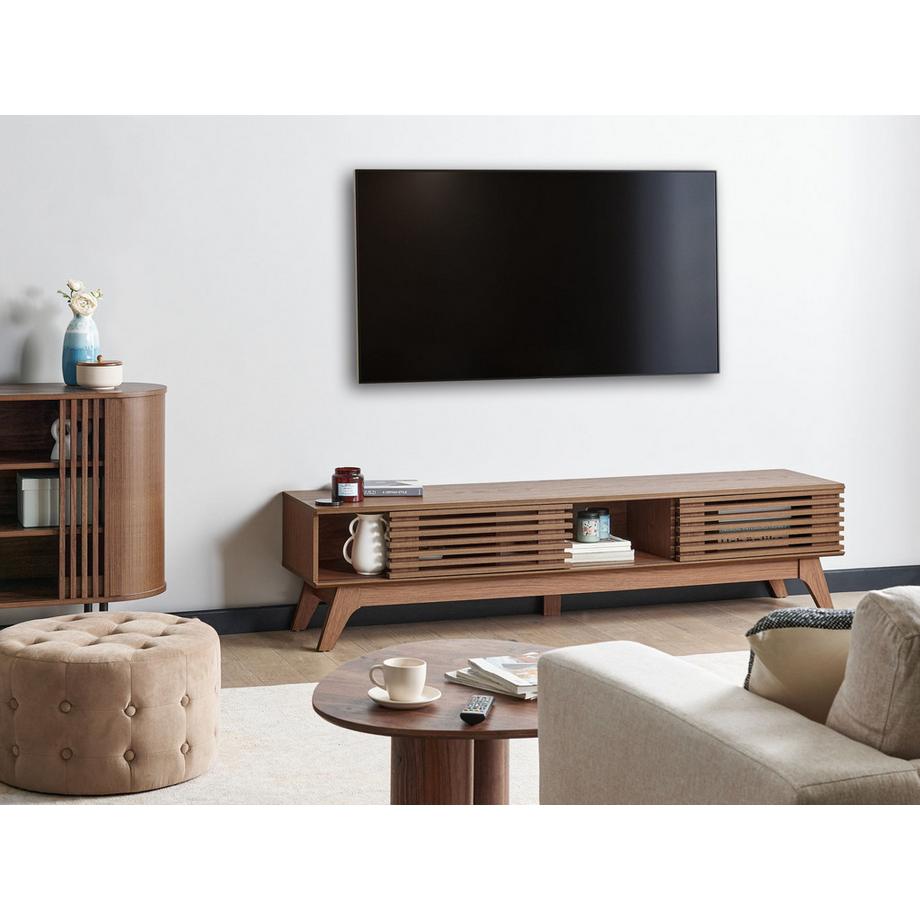 Beliani Meuble TV en Panneau de particules de bois Rétro TOLEDO  