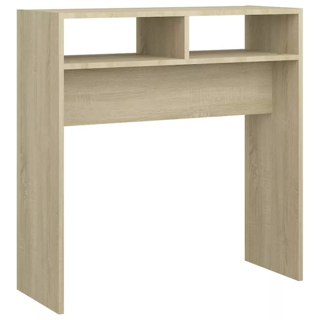Table console chêne sonoma 78x30x80 cm bois d ingénierie