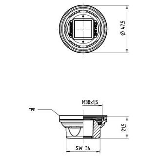 CONTA-CLIP  KDS-R 20-32 BK Kabeldurchführung Polyamid 6.6 Schwarz 5 St. 