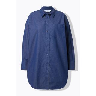 Studio Untold Chemisier oversize effet denim à manches retroussables  