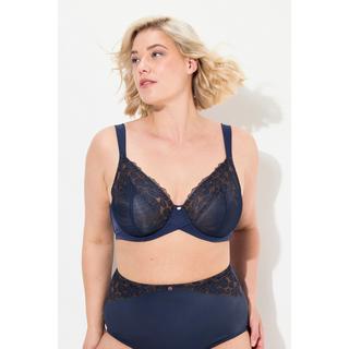 Ulla Popken Reggiseno con ferretto Ricami floreali Coppa C-F  
