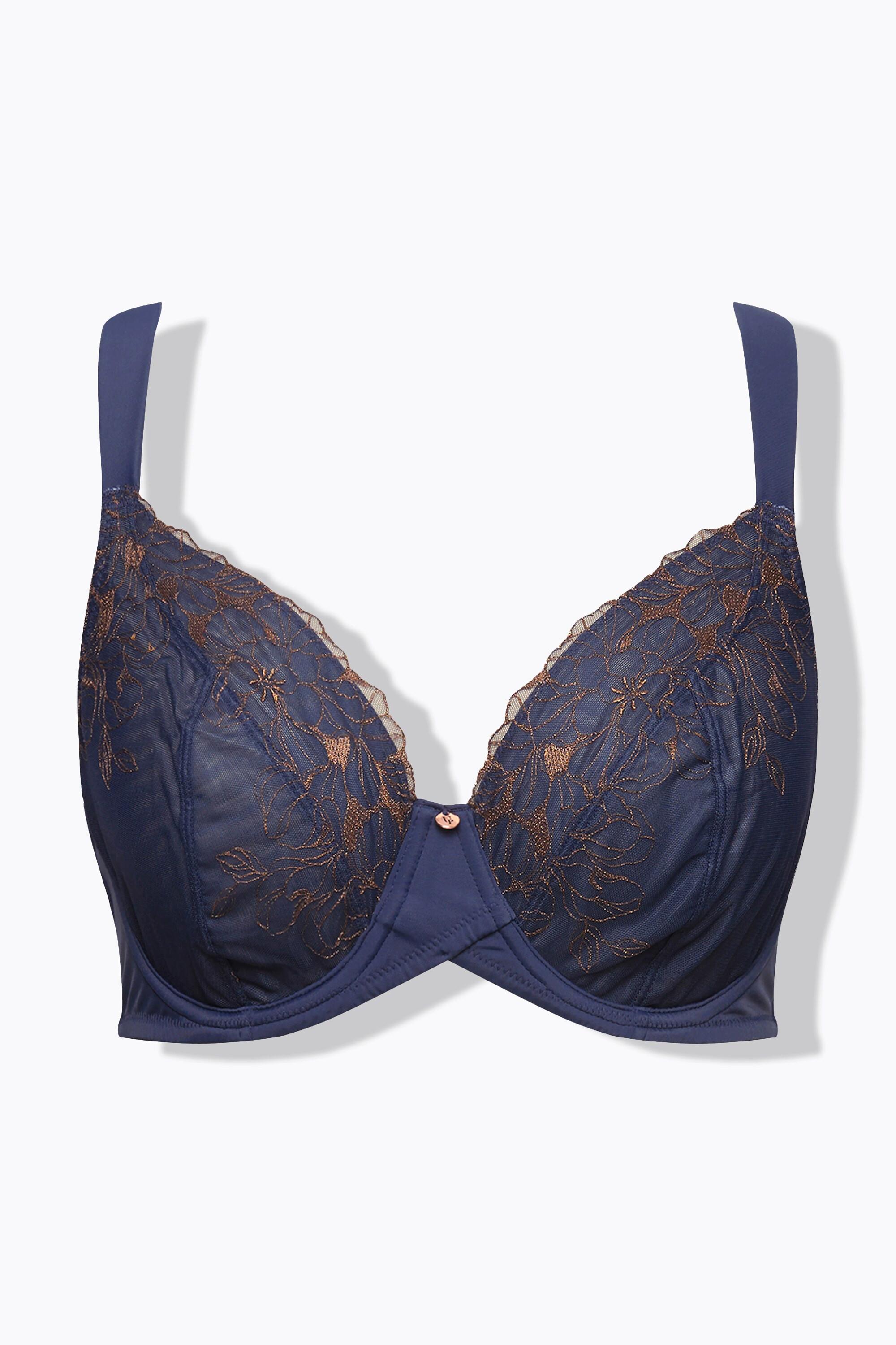 Ulla Popken Bügel-BH Blütenstickerei Cup C-F  