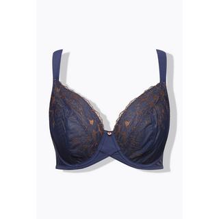 Ulla Popken Reggiseno con ferretto Ricami floreali Coppa C-F  
