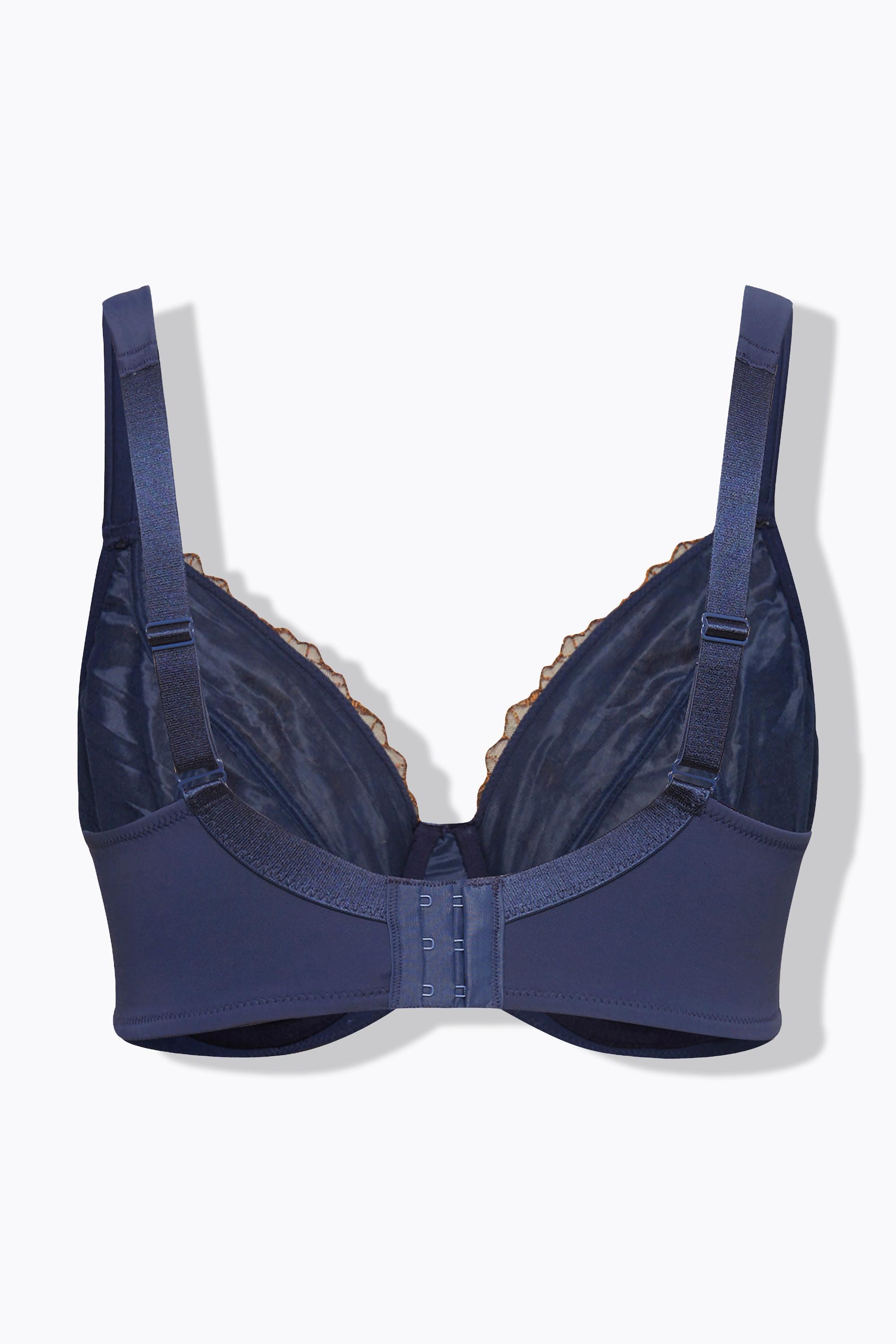 Ulla Popken Bügel-BH Blütenstickerei Cup C-F  