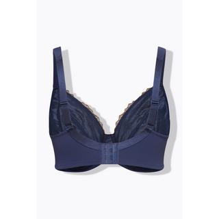 Ulla Popken  Reggiseno con ferretto, fini ricami floreali e coppa C-F 