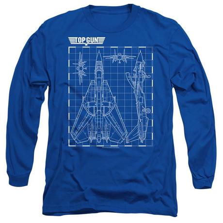 Top Gun Top Gun Blueprint Langarm T-Shirt  